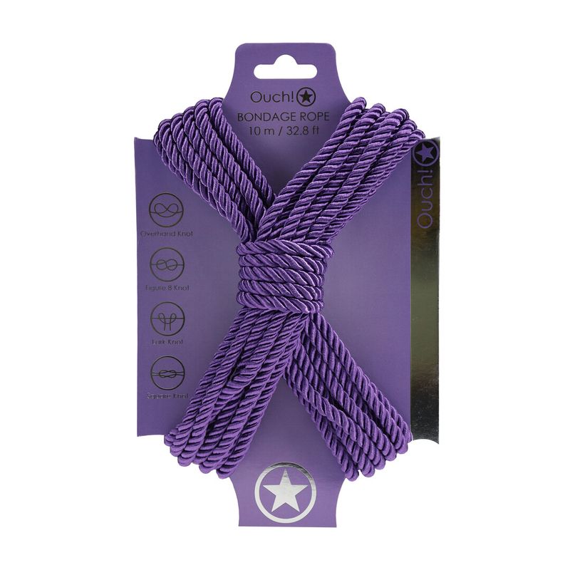 OUCH! - Polyester Bondage Rope - 10M - lilla