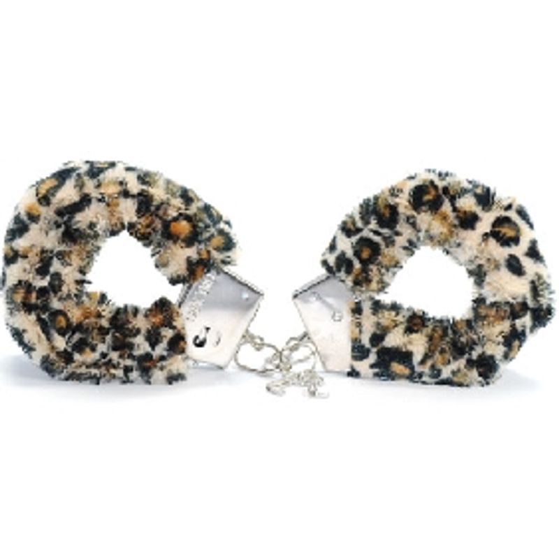 Erotic - Håndjern med leopard plysj