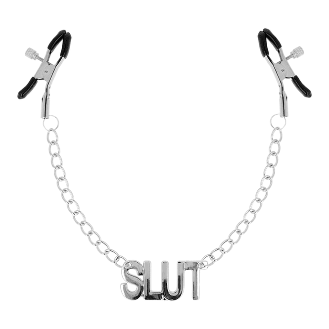 Hovedbilde OHMAMA FETISH NIPPLE CLAMPS WITH CHAINS - SLUT
