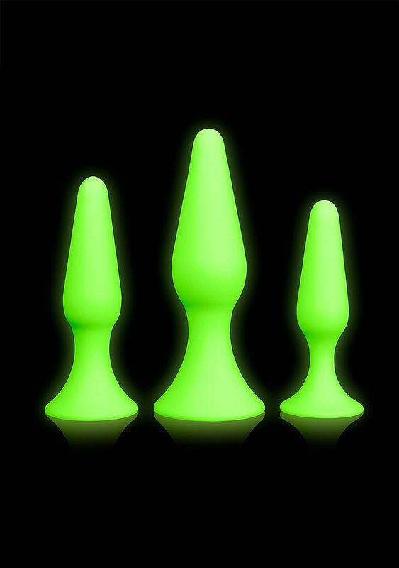 Butt Plug Set - Glow in the Dark 