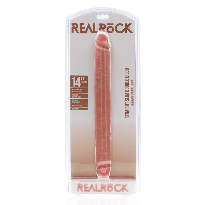 Hovedbilde Slank dobbel dildo 35,6 cm Beige